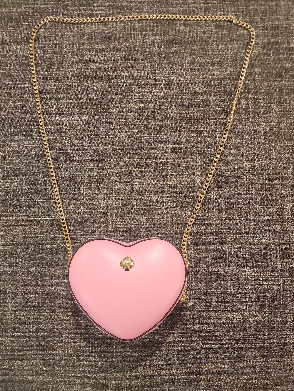 kate spade Pink Heart Mini Crossbody with Gold Chain